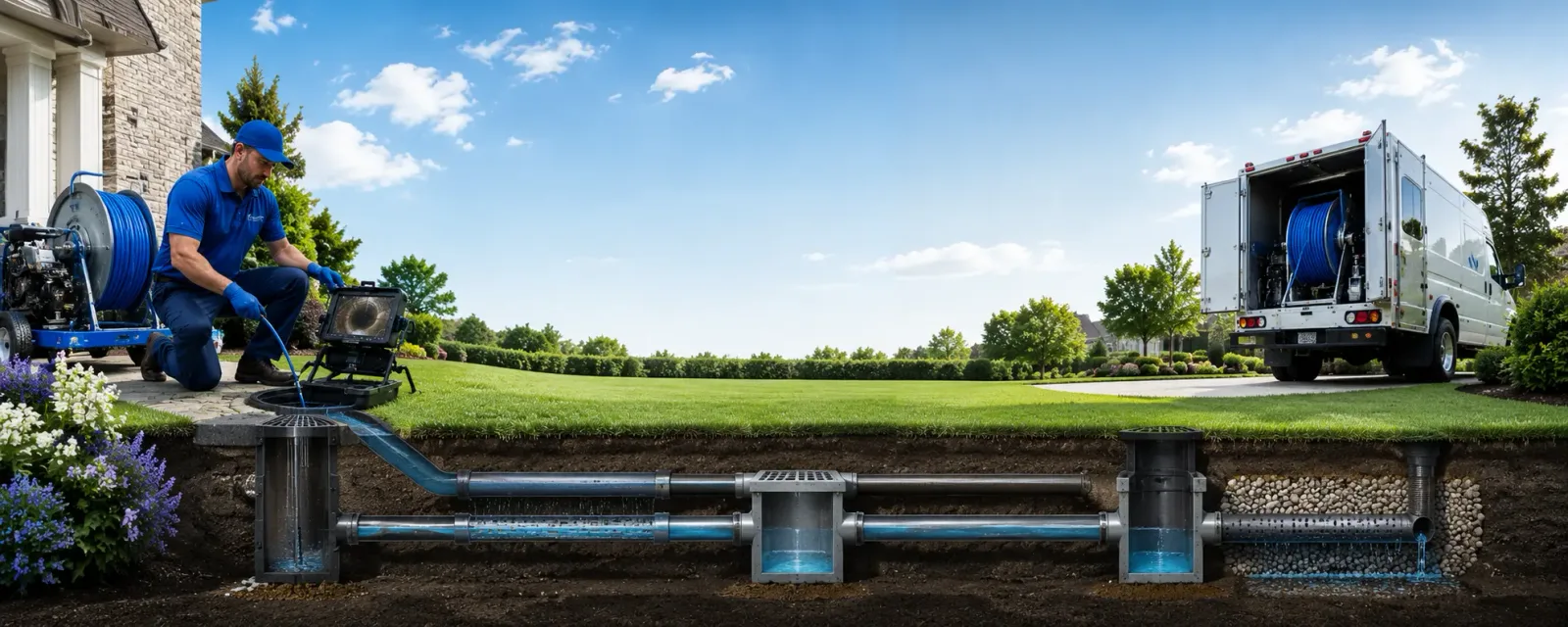 Outdoor drain cleaning information for Georges Mills, NH